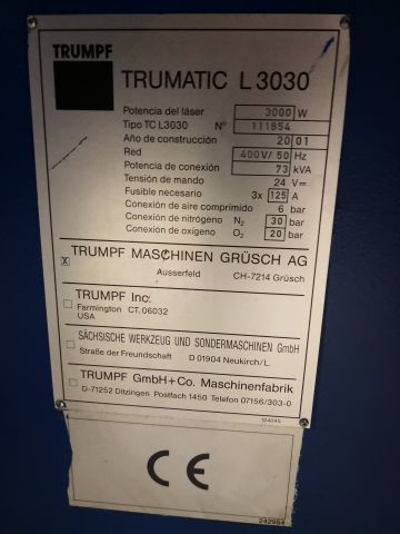 529149-41 Laser cutting machine Trumpf TLF 3030 Turbo -01