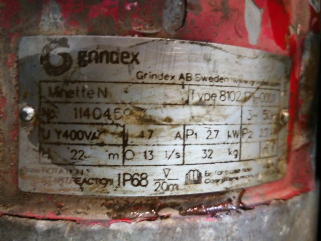 529139-7 Drain pump Grindex Minette N