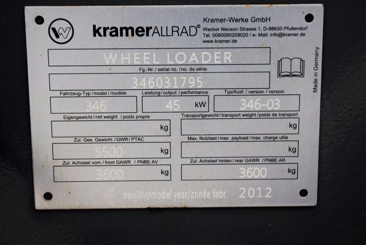 531336-24 Kramer Allrad 346 loader (3245 hours) -12