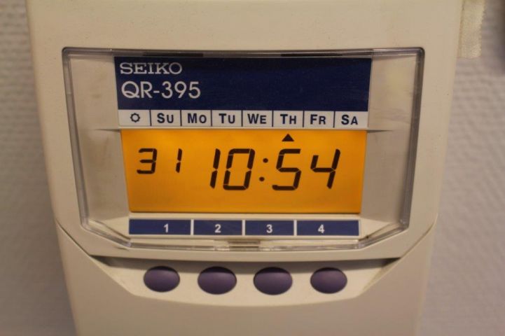 518103-3 Stämpelklocka Seiko QR-395