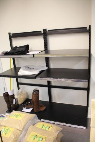 522307-1 Butikshyllor, svarta, 6st sektioner, ca 88 x 80x 210cm