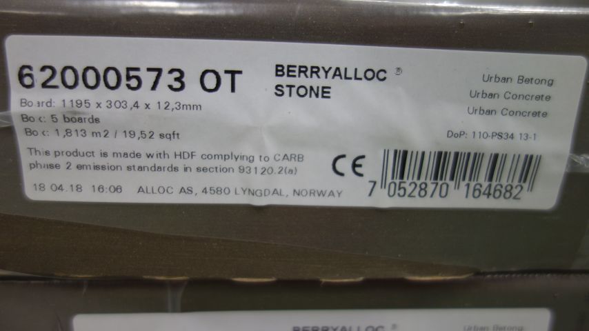 537720-4 Laminate flooring Berry Alloc Stone Urban Concrete about 18 m2