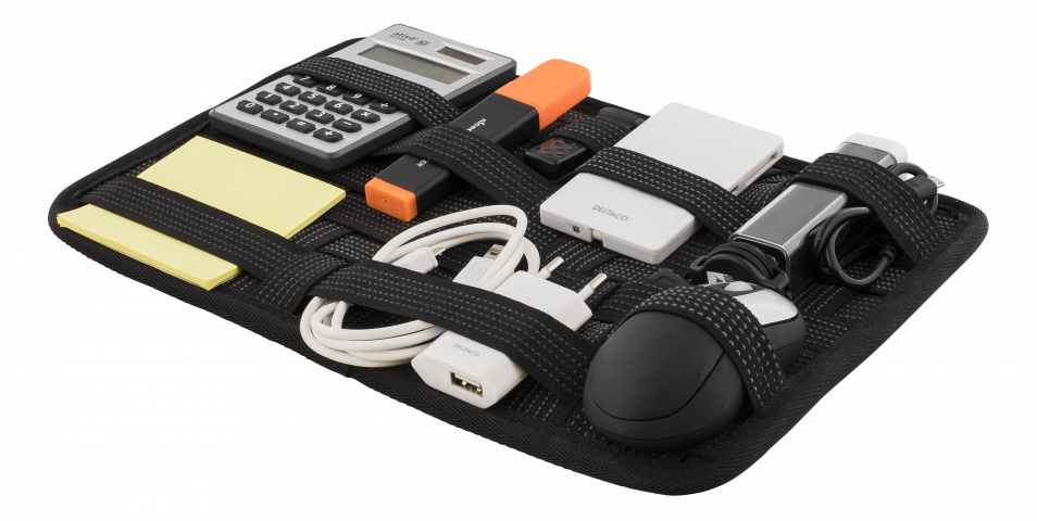 539169-1 40 st Tillbehörsplatta med elastiska band, 1 fack, svart - Fri frakt