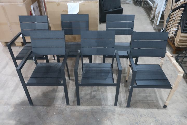 537833-2 6 chairs, Da´core AintWood, black