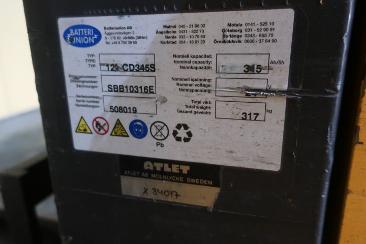 537940-19 Seat stacker Atlet, Ergo S3, X / 160STJN420, about 3950h