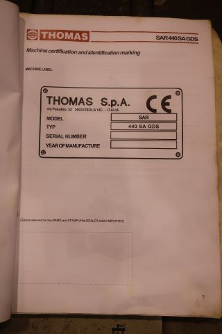 537986-22 Bandage saw, Thomas SAR 440 SA GDS