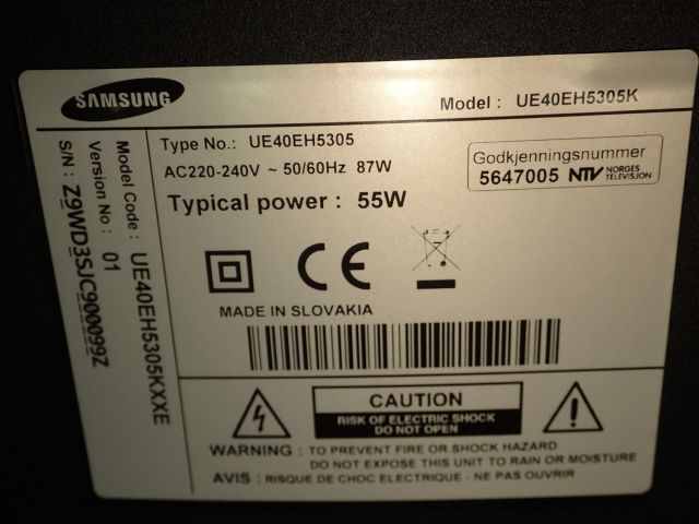 519413-3 TV 40 tum Samsung