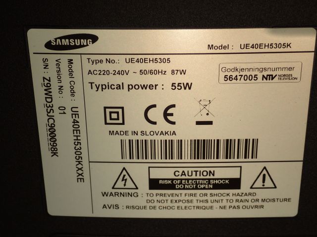 519416-4 TV 40 inch Samsung