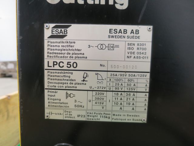 413863-5 Plasma Cutter ESAB LPC 50