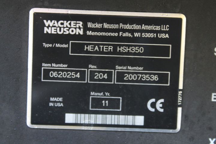 553744-19 Wacker Neuer HSH350 Surface heater, tents. LGF Wagon Updated info
