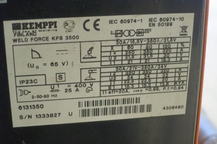 457845-11 Multi-method weld Kemppi Weldforce KPS 3500