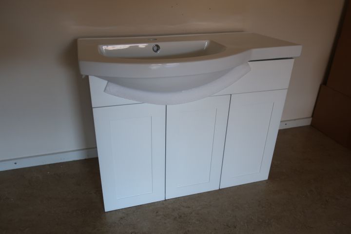 554182-1 5 chest of drawers with wash basin, Noro Fix 750, hay