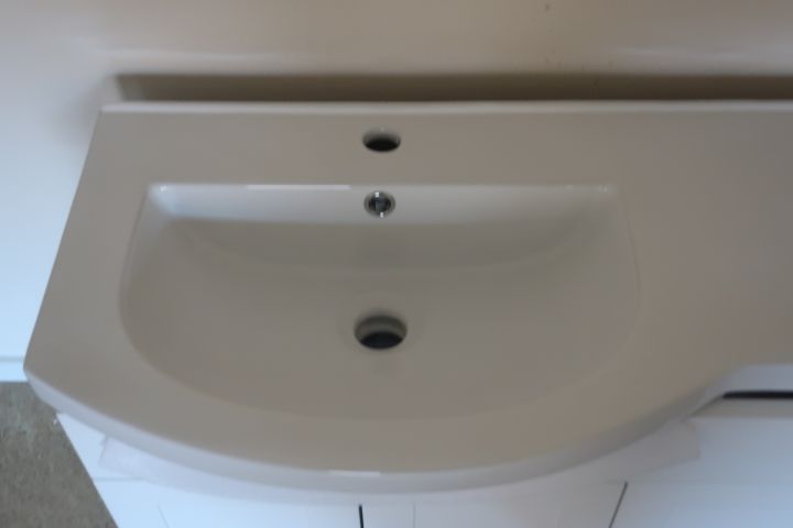 554182-4 5 chest of drawers with wash basin, Noro Fix 750, hay