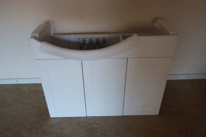 554182-7 5 chest of drawers with wash basin, Noro Fix 750, hay