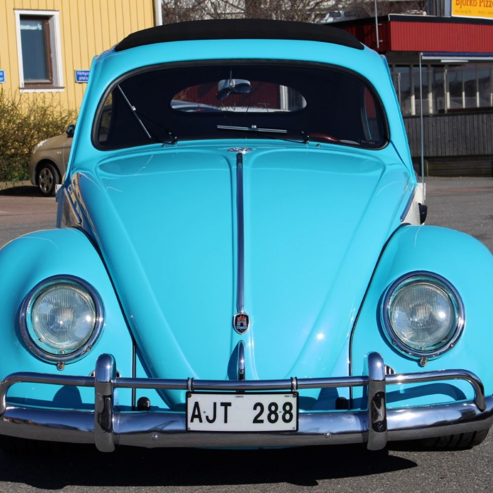 563785-2 VW 1200 "Bubbla" -1957 (oval, soltak, 1600-motor, dubbla weber m.m.)
