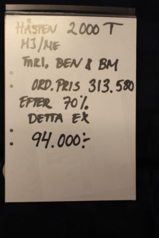 558745-3 Bed, Hästens, 2000T, 180x200, Demo ex