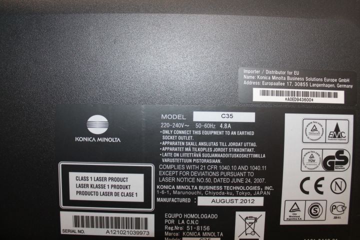 411623-17 Konica Minolta Printer C35