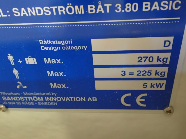 521230-16 Plastic boat Sandström Basic 380 NY