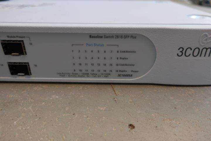538500-4 Switch, 3COM Baseline 2816 SFP Plus