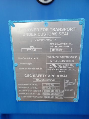 549275-17 20-Foot Container Contract No: 1706167843
