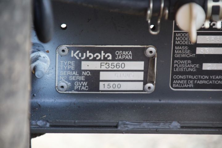 573676-10 Field mower Kubota F3560 (B160cm)