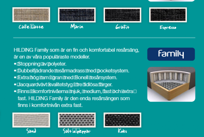 580460-2 Hilding Kontinentalsäng Family Plus 160x200cm