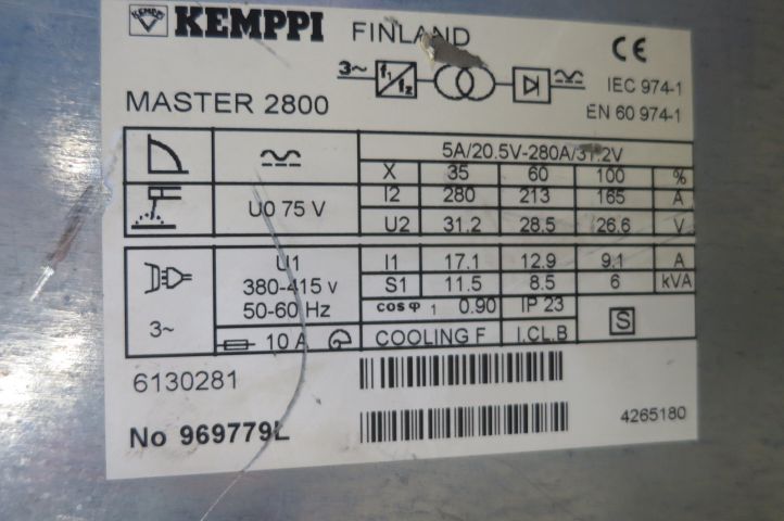 573033-5 MMA welder Kemppi Master 2800