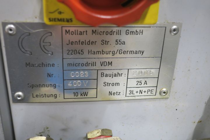 581630-13 Deep hole drill Mollart Microdrill VDM * Updated with spec pictures *