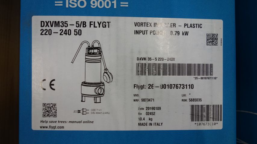585780-2 Groundwater / Drain pump Flygt DXVM 35-5