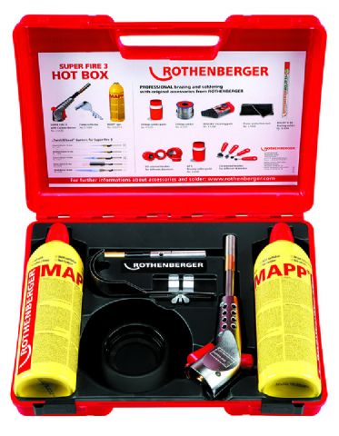 585922-1 Soldering kit folder gas 35490 Super Fire 3 Hot Box, Rothenberger
