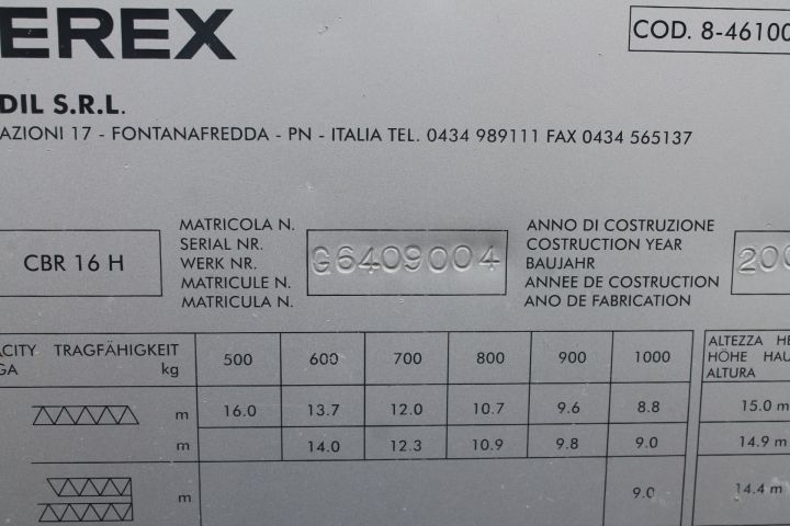 587900-17 Terex CBR 16 H Mobile Crane