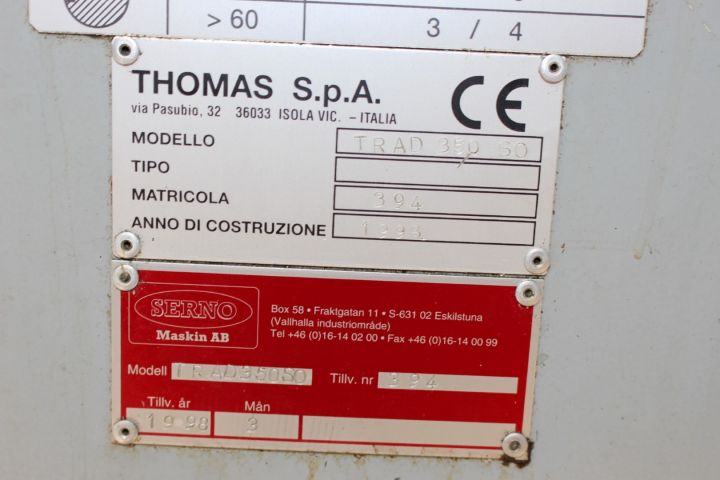 586855-6 Metal cap saw Thomas Trad 350SO -1998