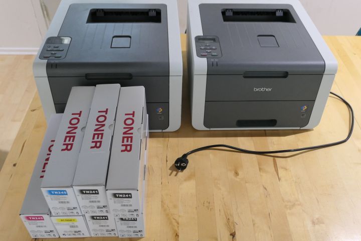 411039-1 2pcs Brother color laser printer