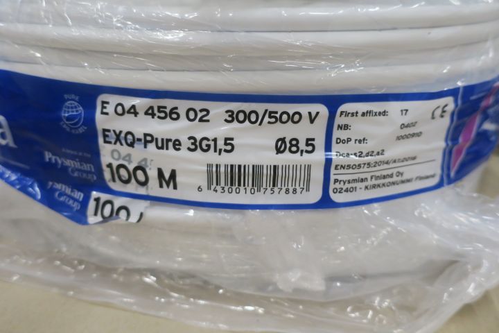 588201-3 Installation cable EXQL-XTRA and EXQ-Pure 3G1,5 150M