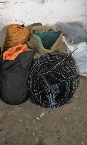 570030-5 Mixed batch backpacks, sleeping bags, fishing lights etc