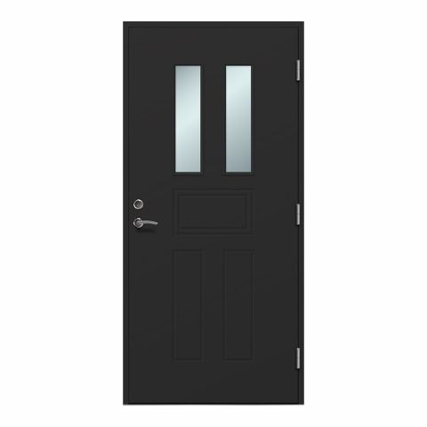 589398-1 Exterior door Nordic Window Kattvik Glass WxH: 10x21, Right, Standard, Black