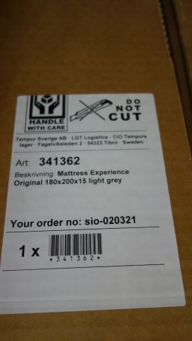 589467-2 Plymå Tempur Experience Continental O 180x200x15 Full color Black