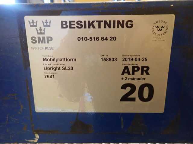 549741-26 Scissor lift Upright SL20