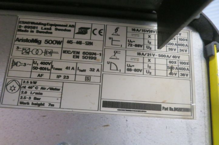 589636-10 Migwelder ESAB AristoMig 500