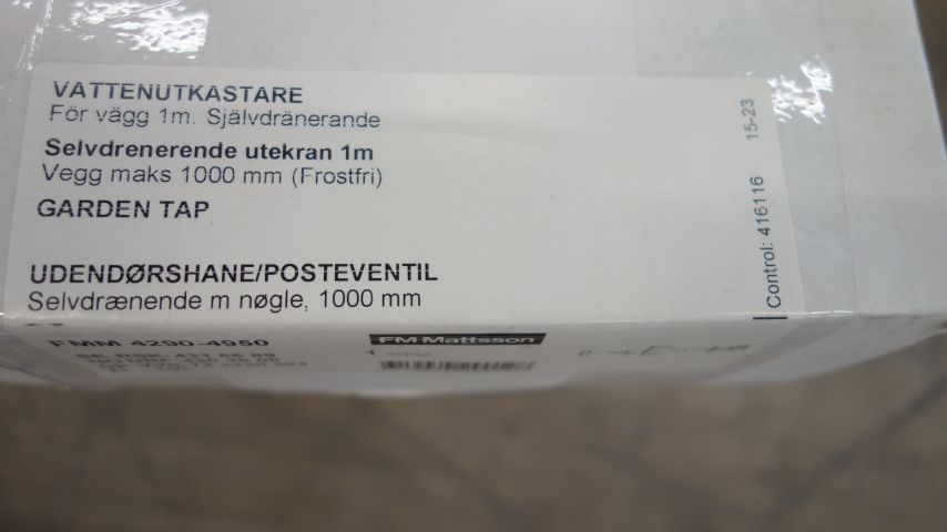 590041-2 Water ejector FM Mattson, 1m self-draining