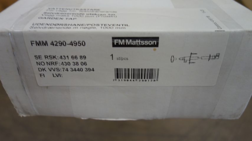 590041-3 Water ejector FM Mattson, 1m self-draining