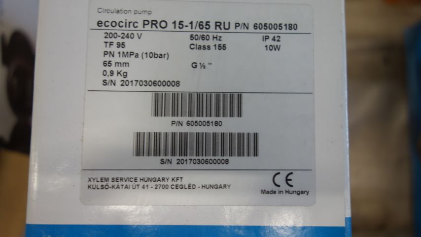 590047-3 Circulation pump Tap hot water Ecocirc Pro, Lowara