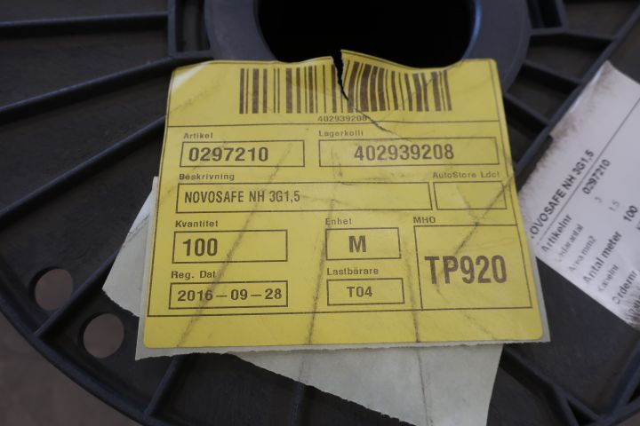 591242-2 Control cable NOVOSAFE NH 3G1.5 (100 meters)