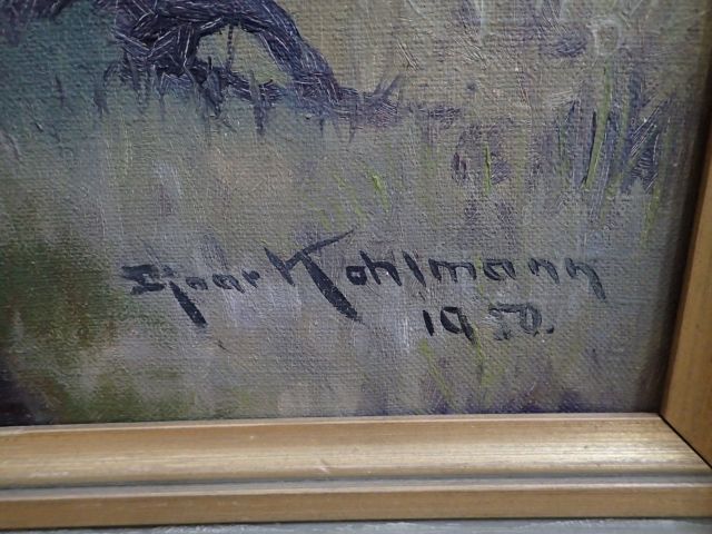 577177-2 Painting "Stranded Oak" Ejnar Kohlmann