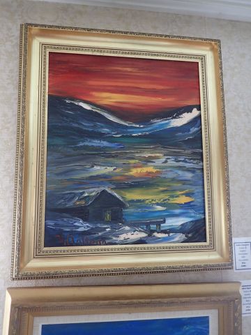 577181-1 Painting "Mountain landscape" Veikko Aaltona