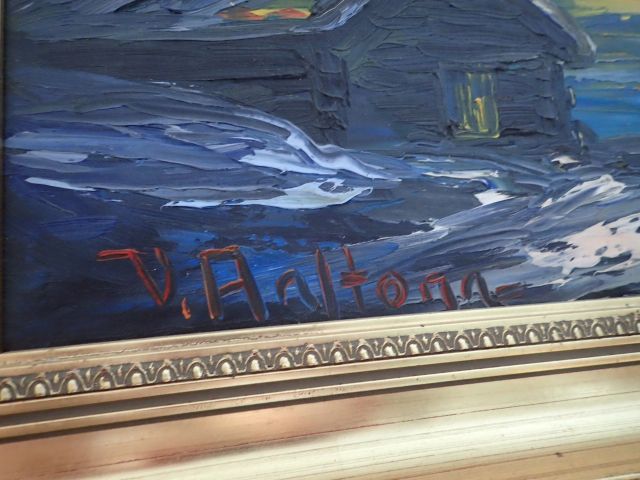 577181-2 Painting "Mountain landscape" Veikko Aaltona