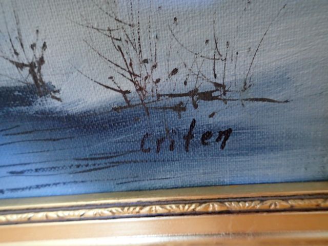 577209-2 Tavla "Älg i vinterlandskap" Criten