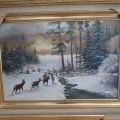 577211-1 Tavla "Rådjur i vinterlandskap" Criten (Frakt)