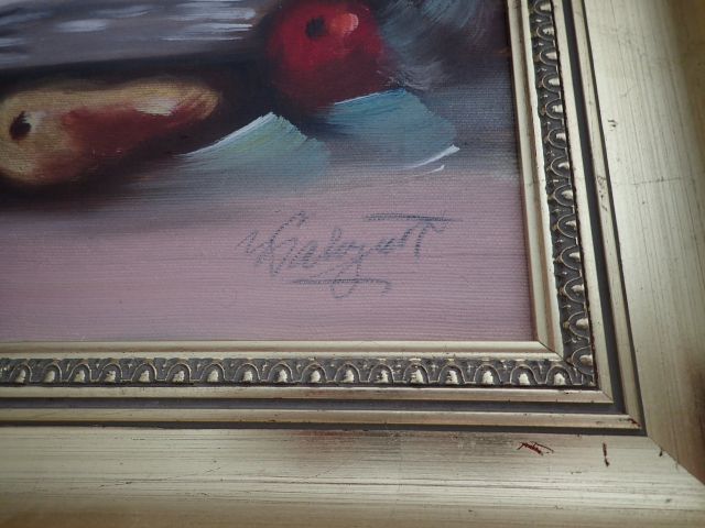 577213-2 Painting "Flowers with book" Hugo Palmquist