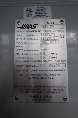 594753-16 CNC milling machine HAAS TM1P
